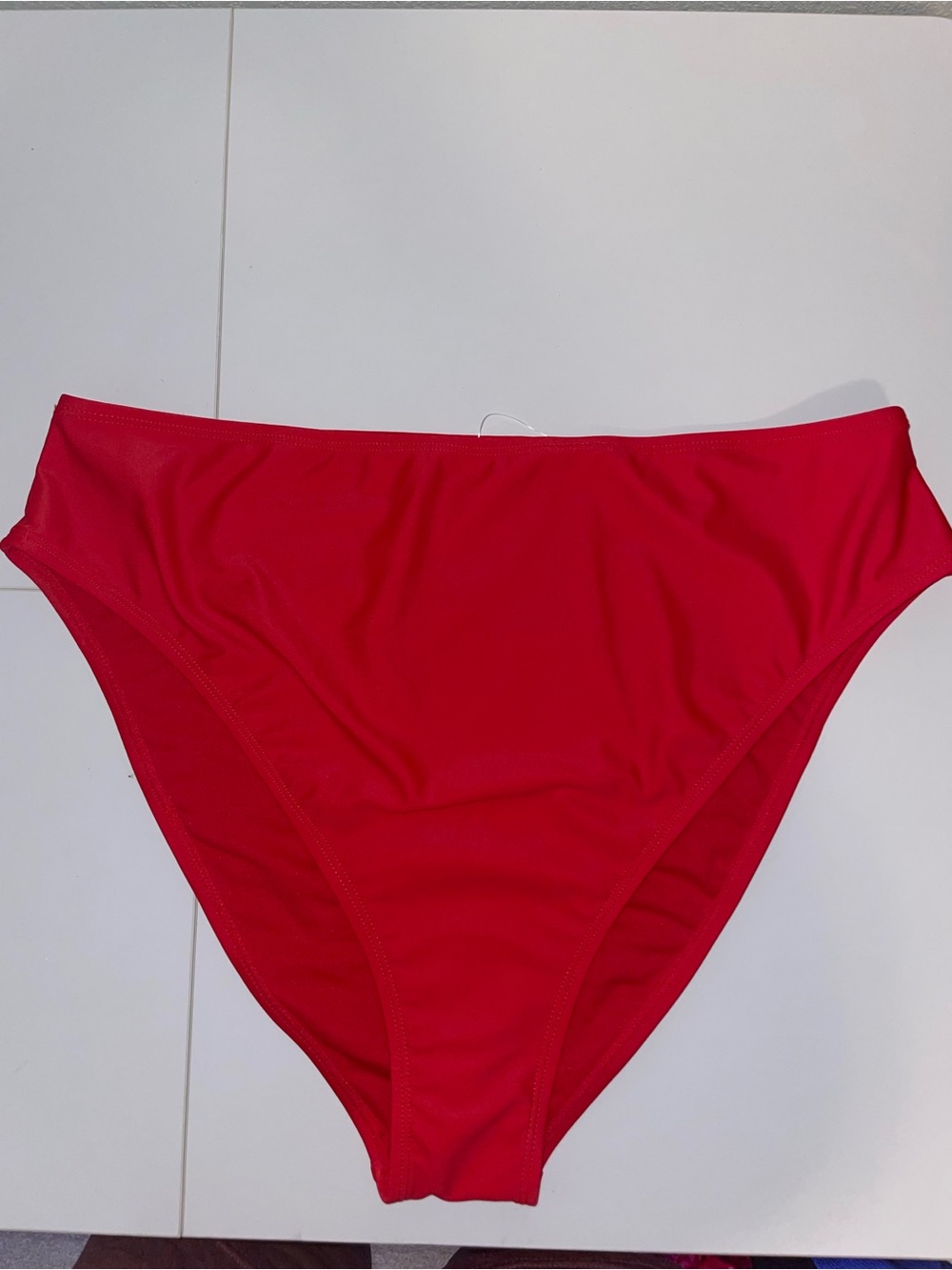 Wild Fable Red High Waist Extra High Leg Bikini Bottom Size XL - Picture 2 of 6
